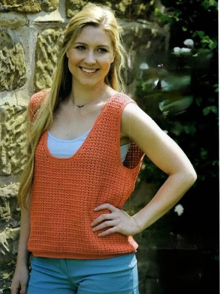 Top Pattern, vest top Pattern, summer top Pattern, sleeveless sweater crochet pattern pdf instant download