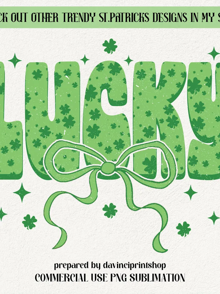 Lucky St.Patricks Day Coquette PNG, Green Bow png, Retro St.Patricks png, Irısh png, St.Patrick Bow Png, Green Shamrock PNG, Lucky png
