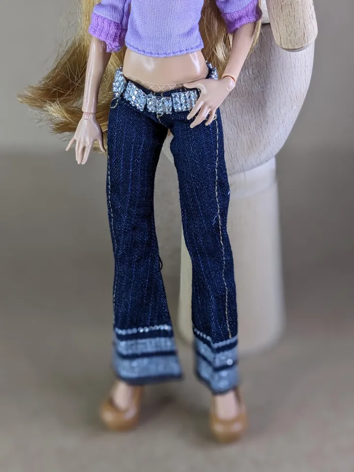 Blue low jeans for 10.5-inch female dolls (MH, EAH)