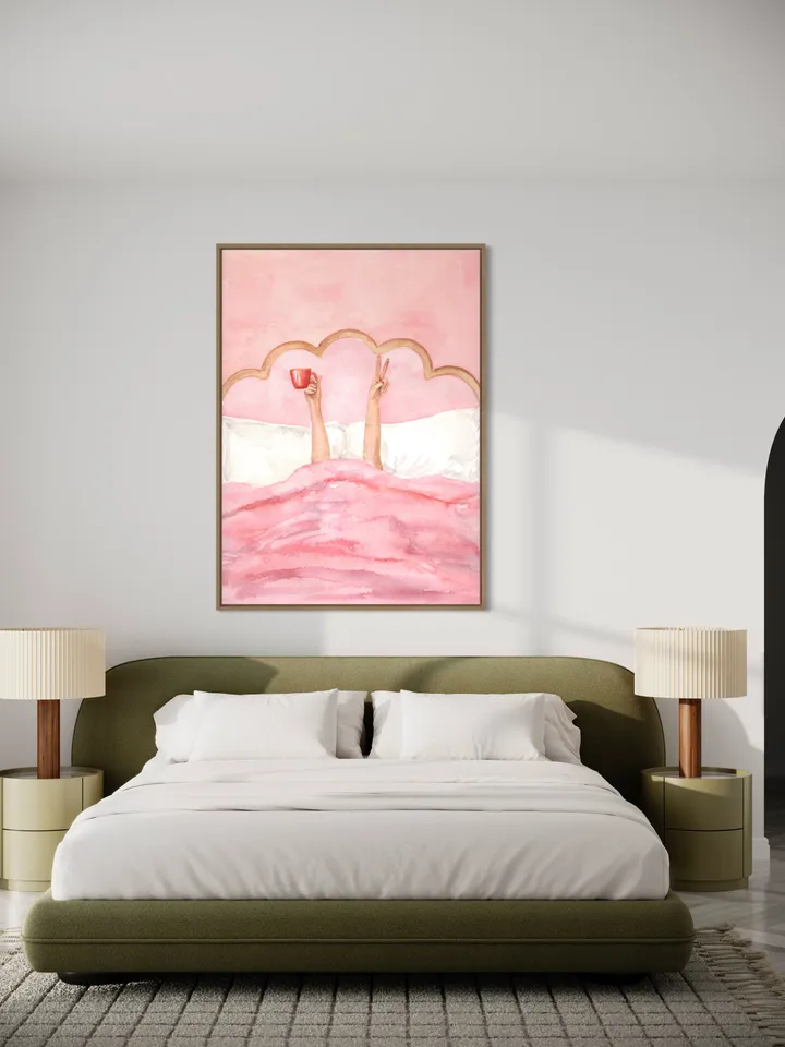 Pink Feminine Room Poster, Watercolor Painting, Girls Room Wall Art, Pink Retro Poster, Teen Prints Girl, Girly Bedroom Art, Pastel Pink Art