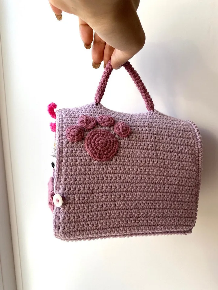 PDF Chihuahua Dog in a Carrier Bag Crochet pattern, Crochet Animal Pattern, Crochet Puppy, Amigurumi baby toy, Crochet Cute Dog Amigurumi