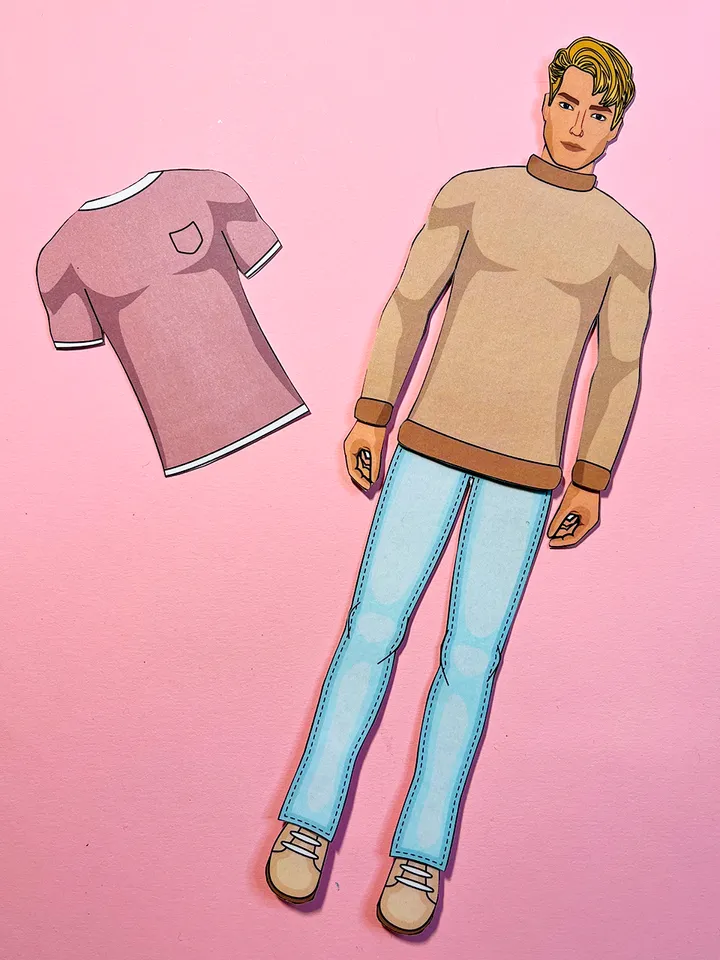 Paper doll boy