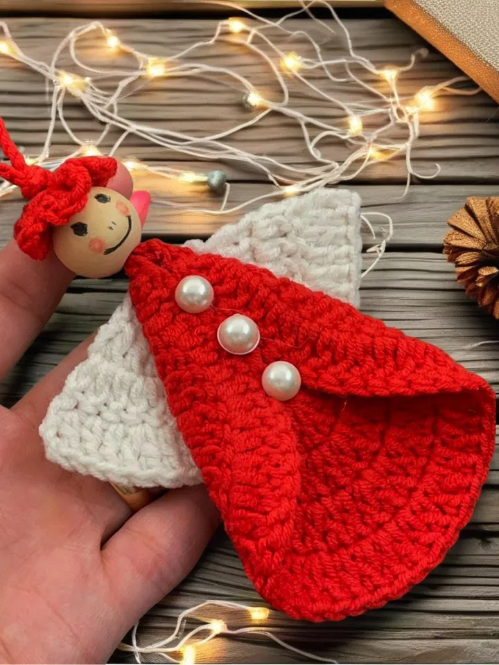 Crochet Angel Tree Topper Pattern | Guardian Angel Christmas Ornament | Handmade Xmas Angel Dรฉcor | DIY Christmas Table Decoration