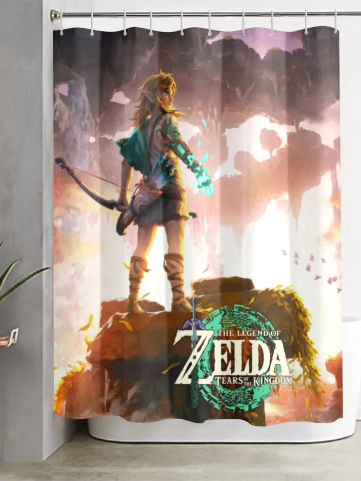 Zelda Tears of the Kingdom Shower Curtain