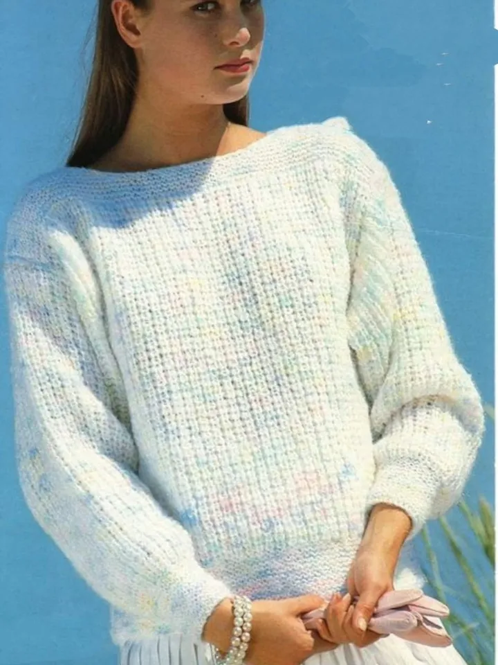 Sweater knitting pattern, beginner sweater pattern, easy sweaters knitting instant download
