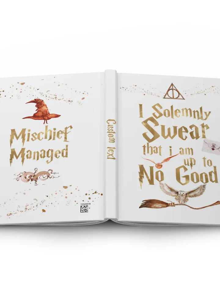 Wizarding World Hardcover Journal, Magic Notebook, Spell Book, Fantasy Diary, Gift, Magic gift Matte Journal