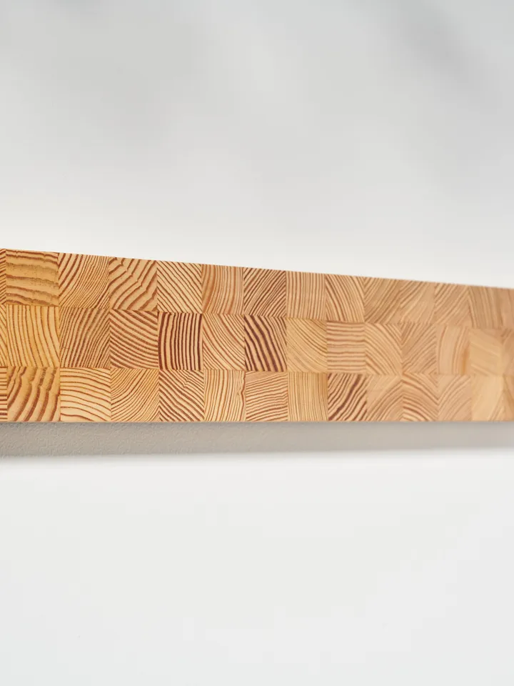 Wall Mounted Magnetic Knife Holder Made from Upcycled End Grain Southern Yellow Pine