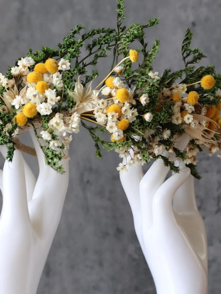 green flower crown,flower hair headpiece,daily hair accessories, combination product,Bridal hair crown, gift jewelry