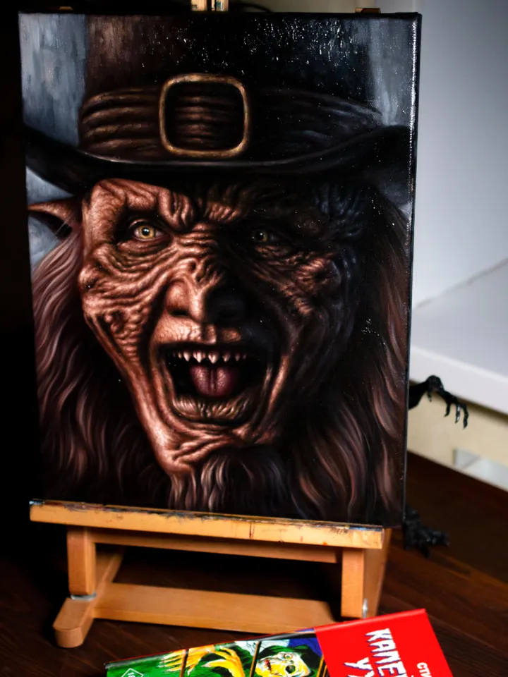 Original Oil painting Leprechaun