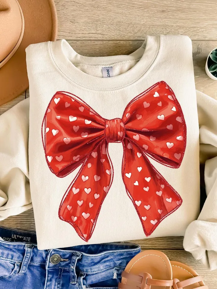 Valentine day Heart Coquette bow Png, Retro Valentine Shirt Design, Valentine Png, Valentine Love Png, Heart Valentine bow png