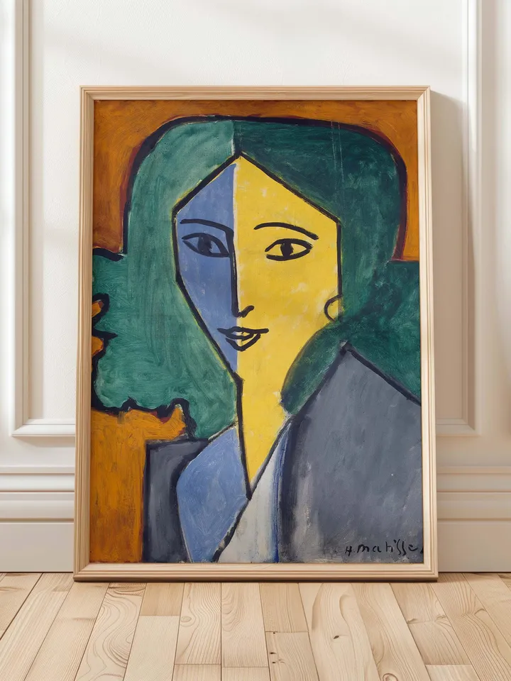 Henri Matisse Lydia Portrait Abstract Fauvist Woman Art Print, Vibrant Modern Home Decor, Classic Portrait trendy Digital Download HMS7