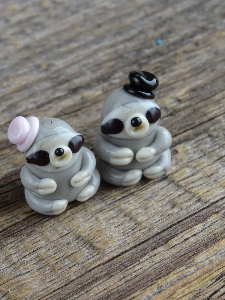 SLOTH GIFTS Sloth figurine Sloth ornament I love you Engagement ornament Couples ornament Baby sloth Glass sloth tiny