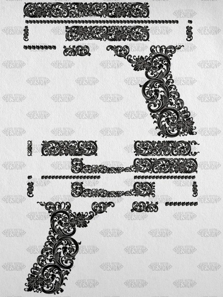 VECTOR DESIGN Glock 19 gen 5 Scrollwork no skulls