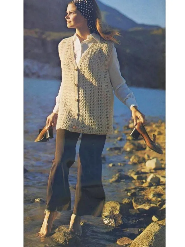 Crochet pattern vest, crochet pattern waistcoat, cardigan sleeveless, crochet pattern top pdf instant download
