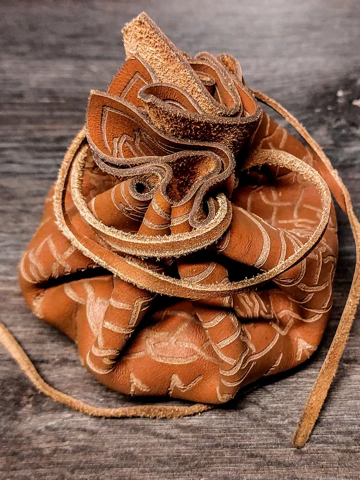 Celtic Scandinavian Stone Runes. Leather Bag. Elder Futhark. Viking Rituals. Aegishjalmur. The Helm of Awe Symbol.