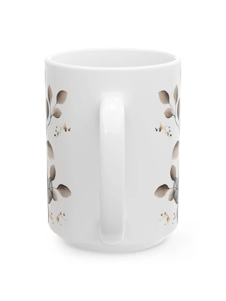 Ceramic Floral Mug, Coffee Lover Gift, Home Decor, Tea Cup, Chic Kitchen Accessory, Mother's Day Gift