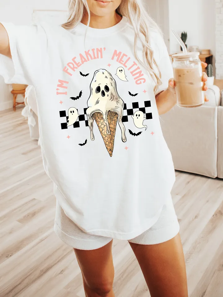 I’m Freakin Melting PNG-Sublimation -Tshirt Design,Retro png,Skull png, Ghost png, Summer png, Trendy summer png,halloween Gothic summer