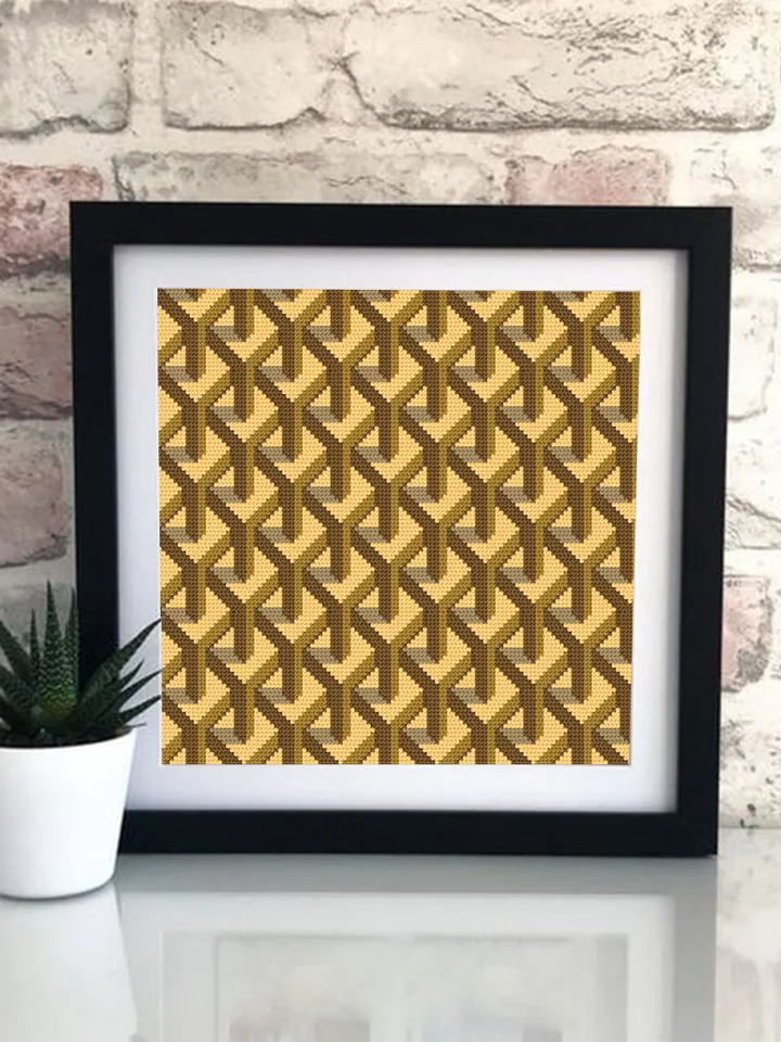 Seamless geometric cross stitch pattern PDF download Repeating pattern geometric ornament, Sampler cross stitch chart, Art deco pattern #O2