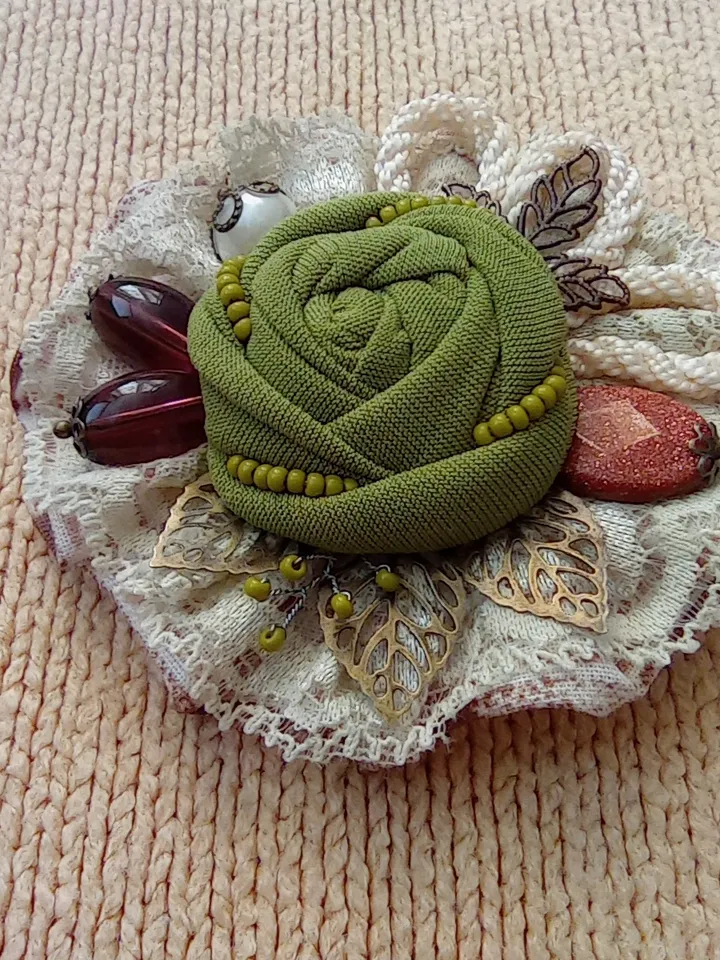 Handmade Textile brooch