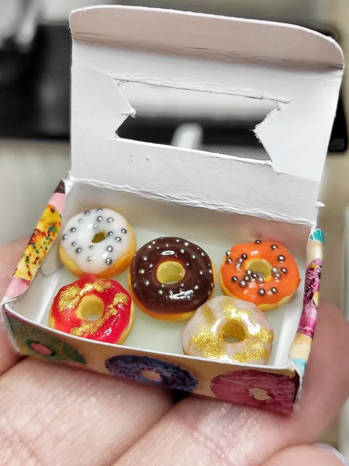 Donut, food scale 1 12, dessert for dolls, doll house, dessert, mini food, miniature food, food for dolls, mini food