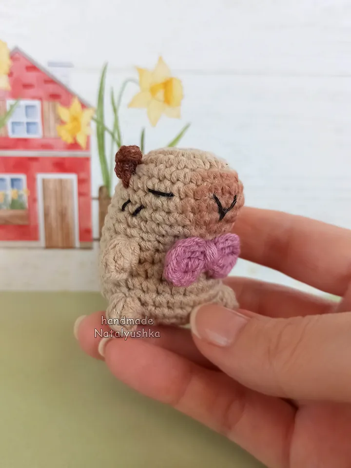 Soft toy Capybara, Capybara girl, Capybara boy, Crocheted Capybara, Kawaii.