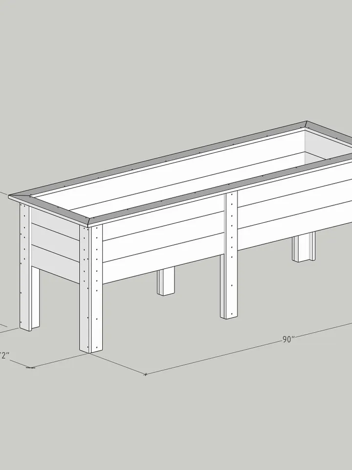 Raised Planter Box Plans, PDF, DIY