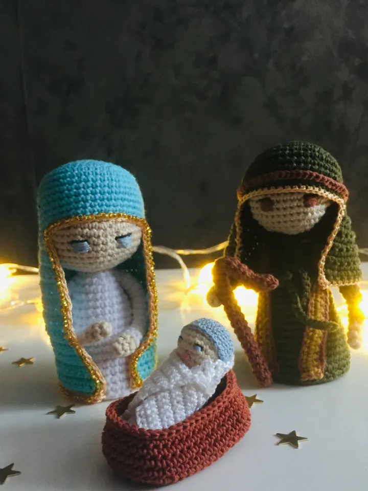 Crochet Pattern Christmas Nativity 3pcs