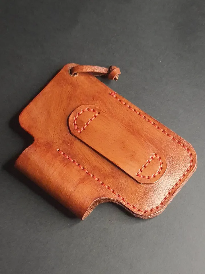 Folding Knife Leather Sheath for Flashlight Organizer EDC Tools fast&easy