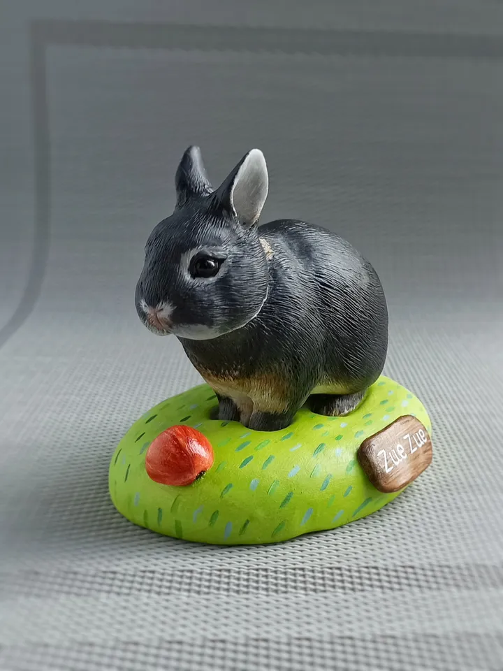 Customized rabbit memorial sculpture