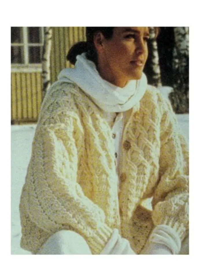 Cardigan crochet pattern, aran crochet cardigan, cable crochet cardigan women pdf