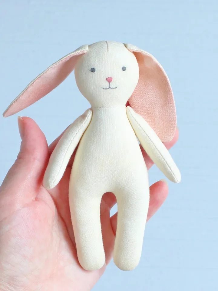 2 PDF Mini Bunny with Clothes and Basket Sewing Patterns Bundle