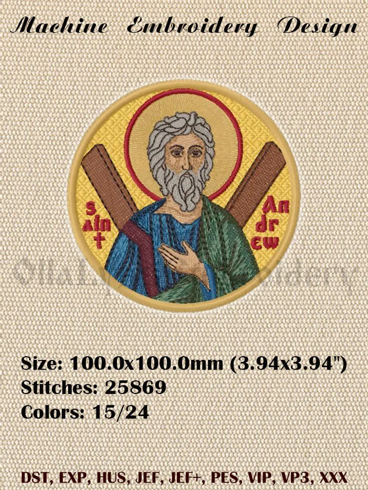 Andrew the Apostle embroidery design