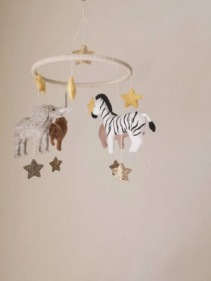 Nursery mobile, Baby mobile neutral safari, Tropical jungle mobile, Crib mobile