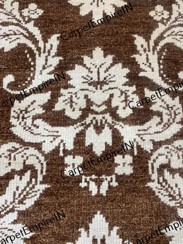 Exquisite Brown Modern Oushak Hand Knotted Rug 4x6, 5x8, 6x9, 8x10, 9x12, 10x14 ft Handmade Rugs for Living Room - Antique Contemporary rug