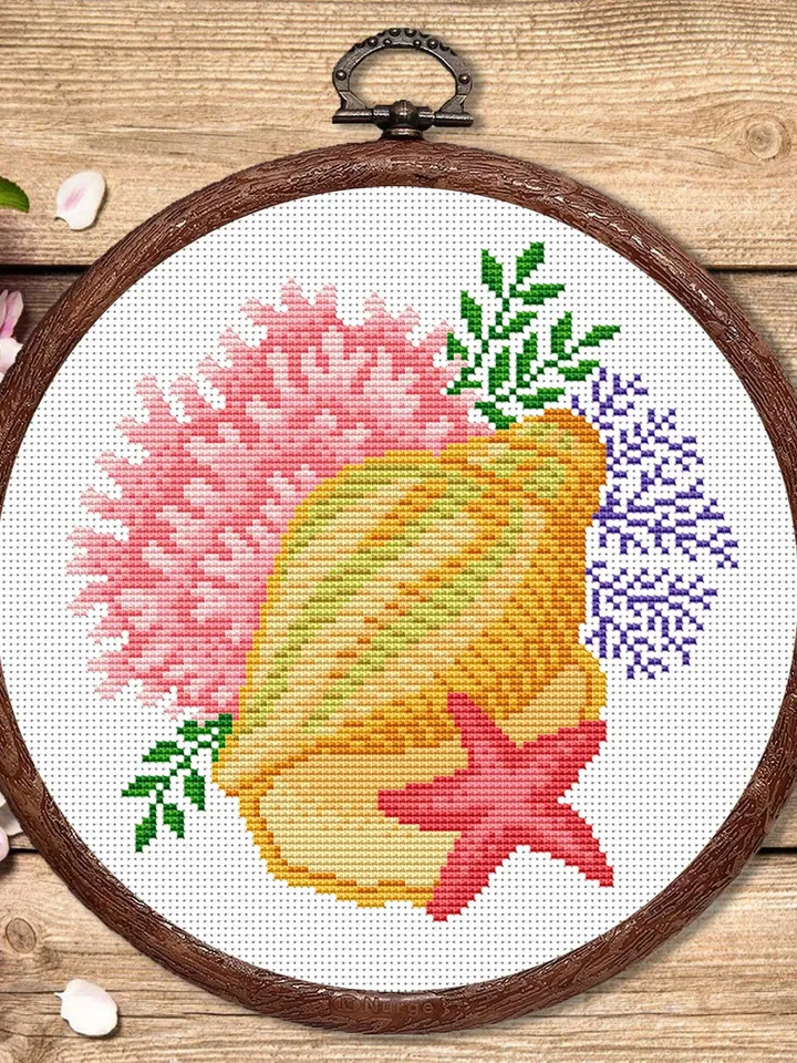 Sea Beauty Cross Stitch Pattern, See Cross Stitch Pattern, Shell Cross Stitch Pattern, Starfish Cross Stitch Patterns, Ocean pattern #oth011