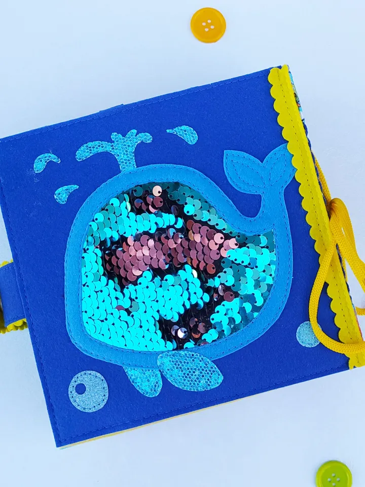 Sea Animals Quiet book Pattern PDF, Felt book pattern, Soft sensory book template, Quiet book sewing ideas for kids 2, 3, 4 year old