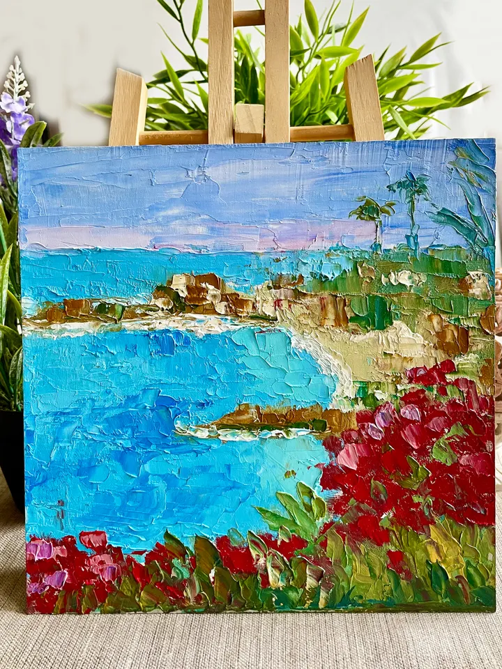 Laguna Beach Painting Original Art California Coastal Oil Painting Seascape