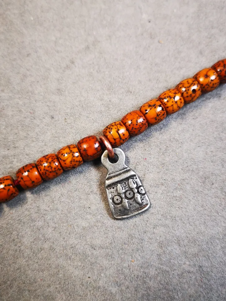 Gandhanra Handmade  Mala Counter Pendant, Cold Iron Vajra Pendant,Prayer Beads Accessories