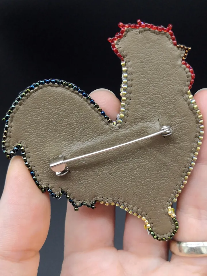 Rooster brooch handmade brooch brooches for women