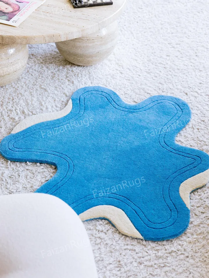 Buy Ocean Hand Tufted Rug 100% Wool For Living Room, Bed Room, Kids Room , drawing room, hall In Any Size 10x14,10x12,9x12,8x10,6x9,5x8,4x6