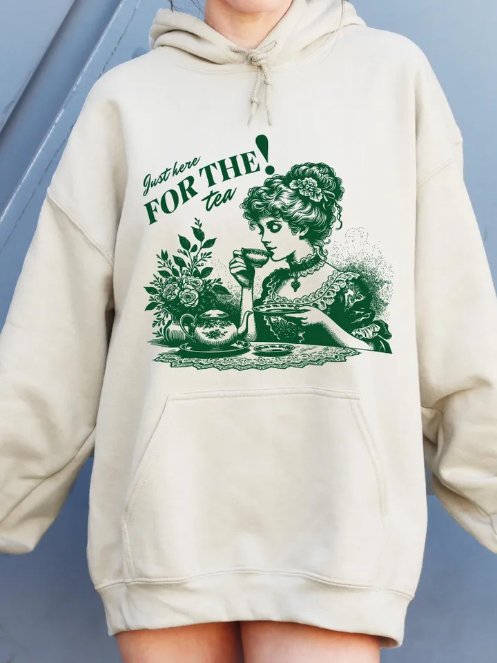 Just Here For The Tea PNG, Here For The Tea PNG, Trendy Vintage Retro Funny Design for Graphic Tees, Spill The Tea PNG, pdf