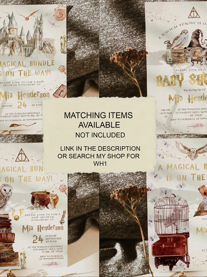APOTHECARY; Wizard Baby Shower; Magic School Baby Shower template; Instant Download; wh1