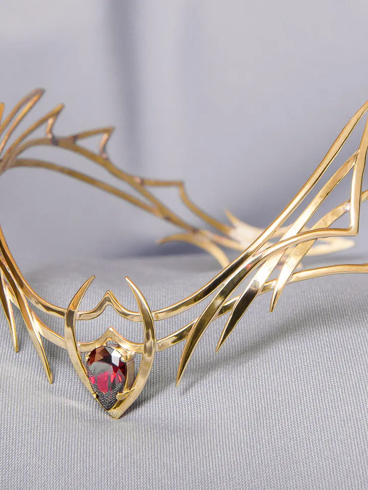 Dragon style diadem, Dragon princess diadem, fantasy elven crown, elven circlet, headband elvish tiara, wedding circlet