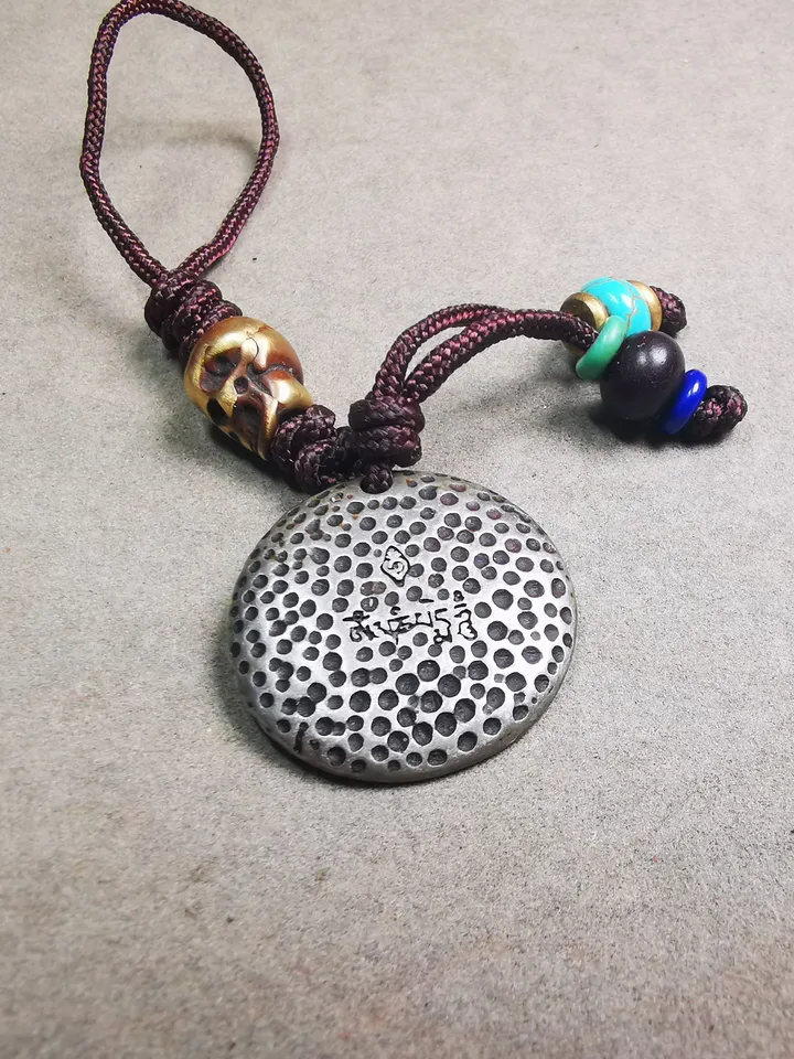 Gandhanra Handmade Tibetan Amulet Badge,Mahakala Pendant, Buddhist Protector Deity