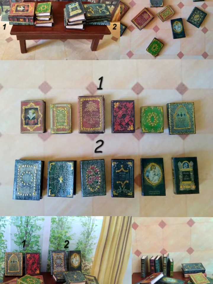Books. A set of books. 6 items.1:12 scale.