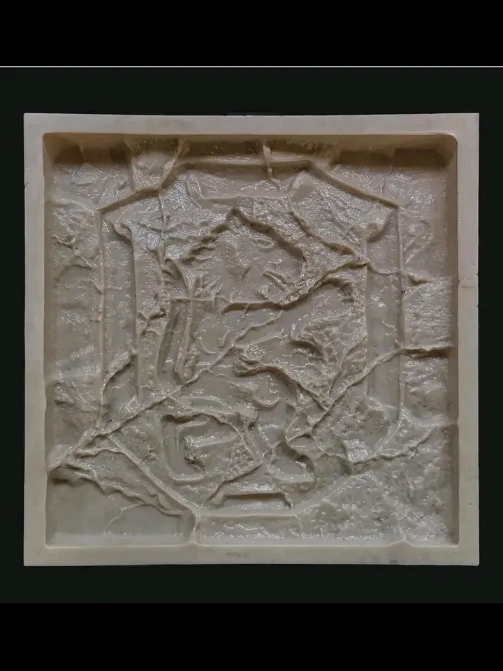 Form for panels and bas-reliefs "lion" silicone Rubberino®