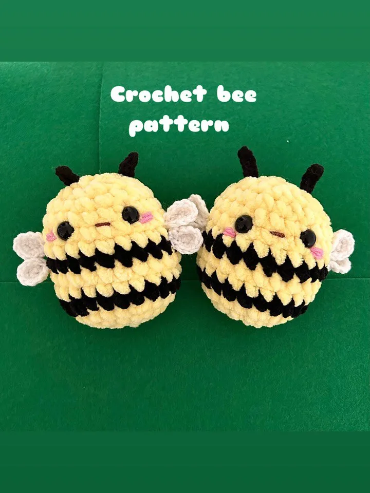 Crochet bee pattern Amigurumi bee plushie tutorial Easy pattern for beginners
