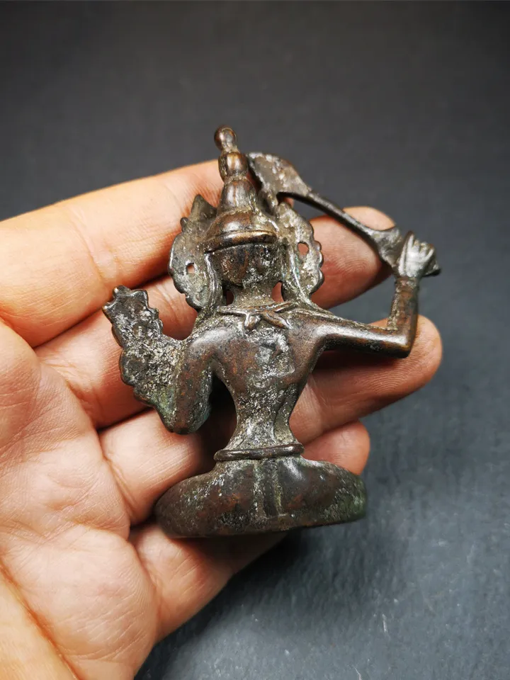 Gandhanra Acient Tibetan Buddhist Statue,Terma,Manjusri,Wisdom Buddha,60 Years Old