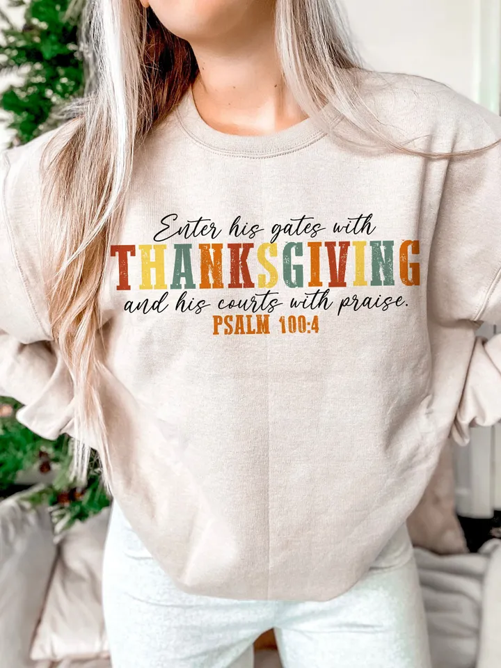 Bible Verse svg PNG | Psalm 100:4 | Thanksgiving Png | Fall Png | Thankful Png | PNG | sublimation | Sublimation Png Designs | Digital svg