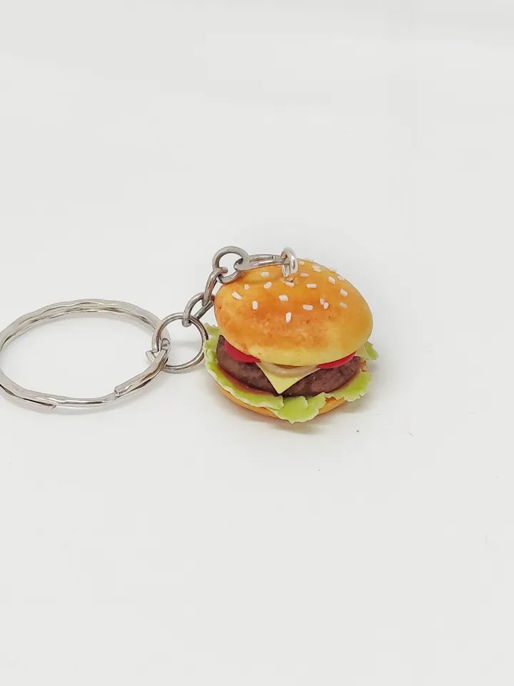 Keychain for keys, gift for him, gift for her, gift idea, keyring fast food, mini food, keyrings with decor, keychain
